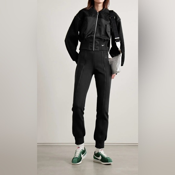 Nike Cropped paneled shell and bouclé bomber jacket - Picture 4 of 16